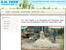 Tablet Screenshot of gmtoddirrigation.co.za
